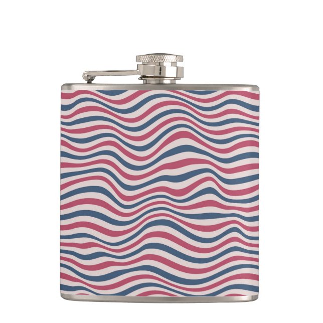 Striped pattern 2 hip flask (Front)