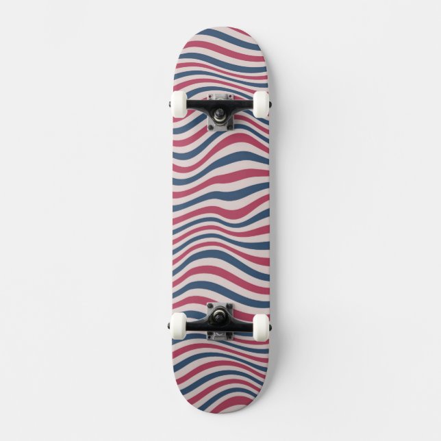 Striped pattern 2 skateboard (Front)