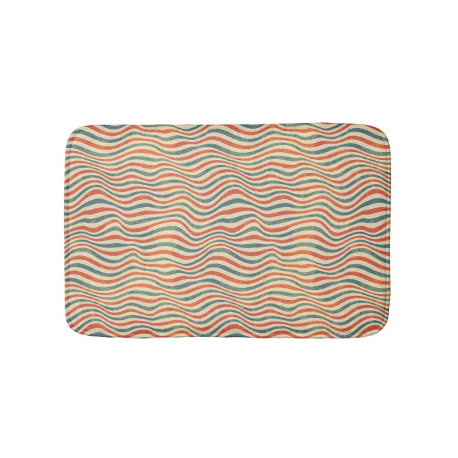 Striped pattern bath mat (Front)