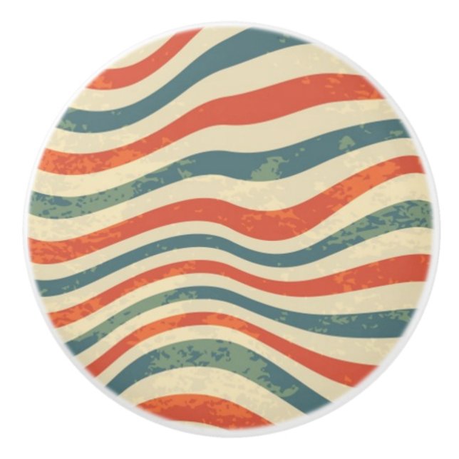Striped pattern ceramic knob (Front)