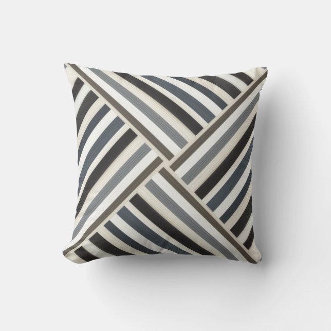 Striped Pattern Choose Size Throw Pillow (Front)