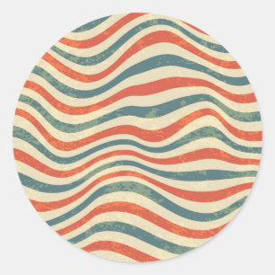 Striped pattern classic round sticker