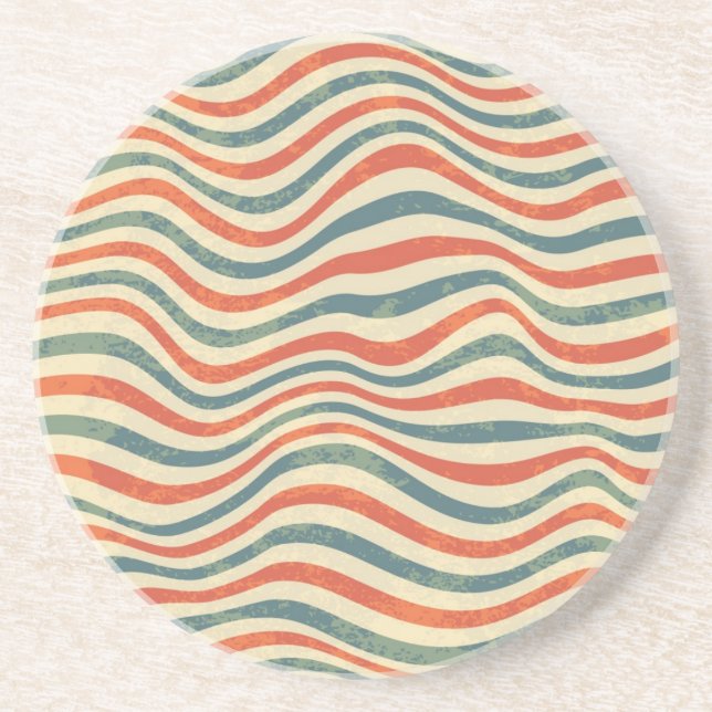 Striped pattern coaster (Front)