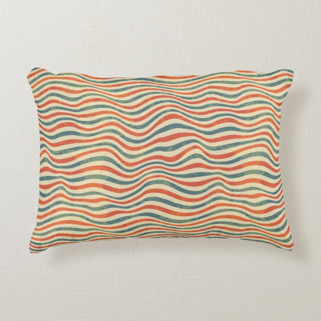 Striped pattern decorative pillow (Front)