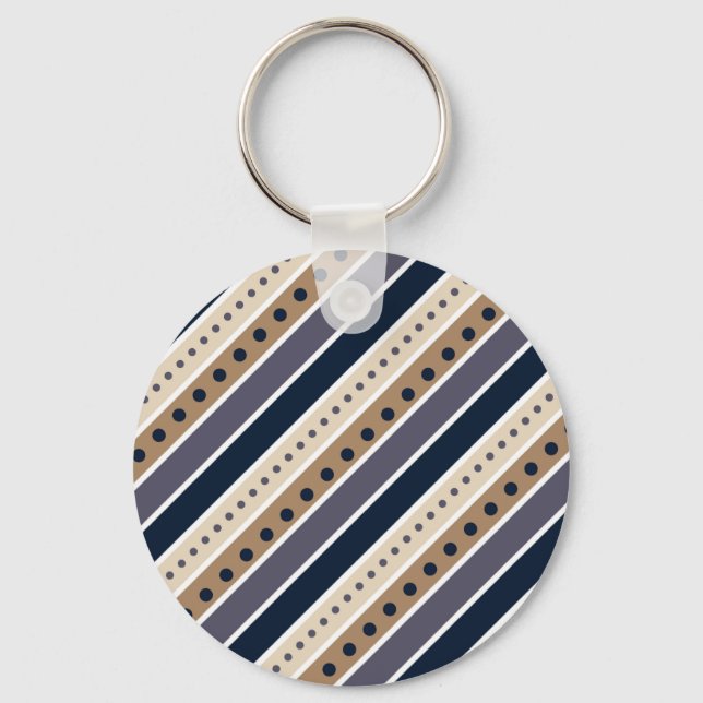Striped pattern design keychain (Front)