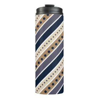 Striped pattern design thermal tumbler