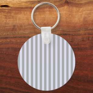 Striped pattern in grey and lavender keychain