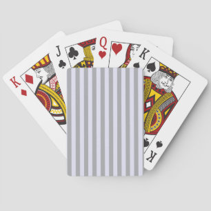 Striped pattern in grey and lavender playing cards