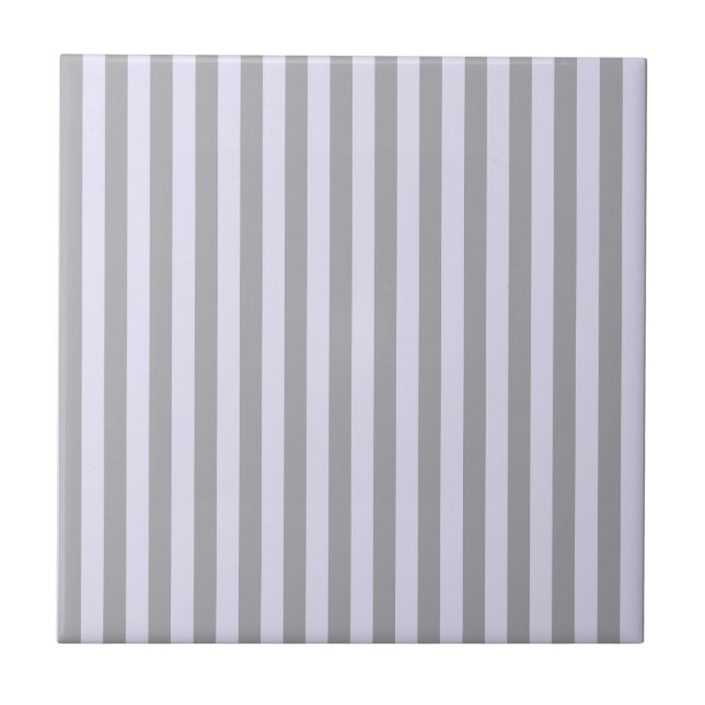 Striped pattern in grey and lavender tile (Front)