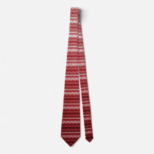 Striped Pattern Red Tie
