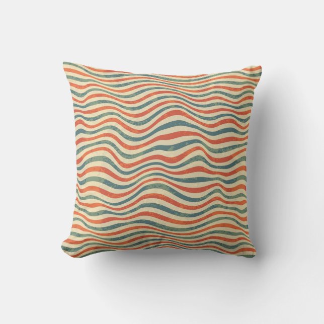 Striped pattern throw pillow (Front)
