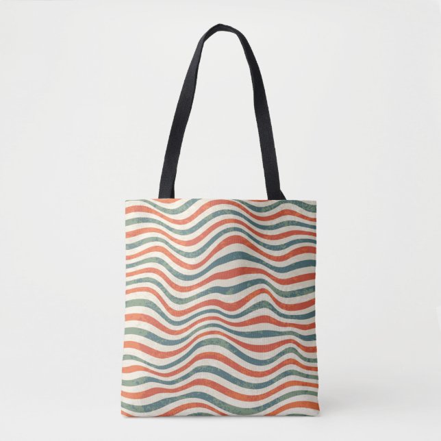 Striped pattern tote bag (Front)