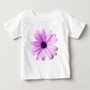 striped pattern with purple daisies baby T-Shirt