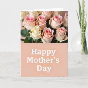 Striped Peach Romance Card