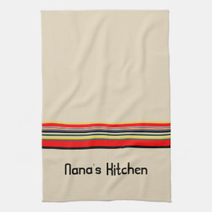 Striped - Personalized Text Kitchen Towel