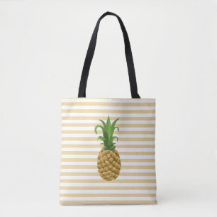 Striped Pineapple Tote