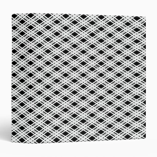 Striped Plaid Pattern Binder (Front/Spine)