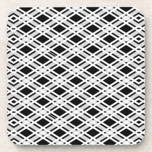 Striped Plaid Pattern Coaster