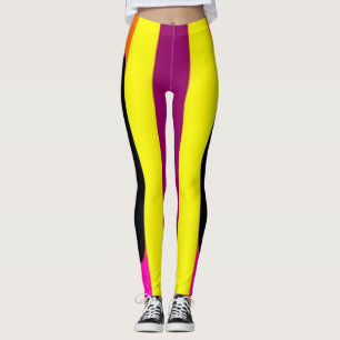 Striped Pop Art  Leggings