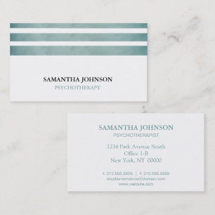 Striped Psychotherapy Therapist Counsellor Classic Business Card
