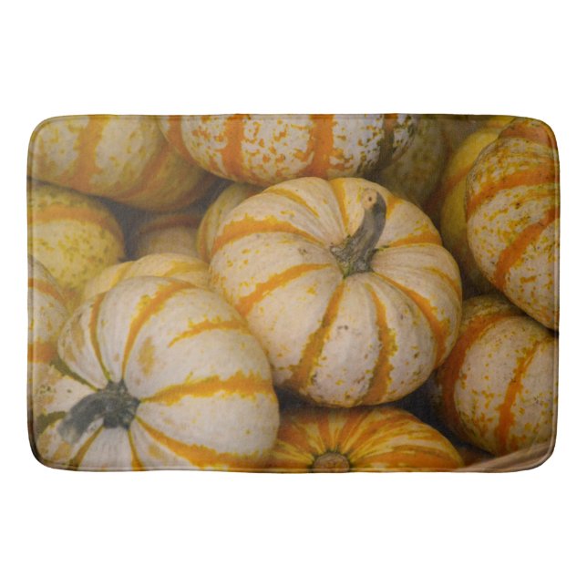 Striped Pumpkin Bath Mat (Front)