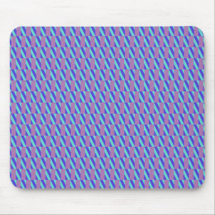 Striped Purple and Blue Pattern Mouse Pad
