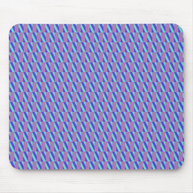 Striped Purple and Blue Pattern Mouse Pad (Front)