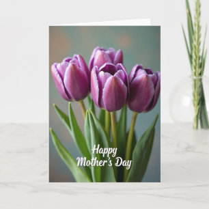 Striped Purple Blooms Card