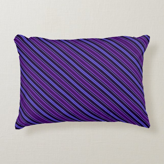 Striped Purples Accent Pillow (Front)