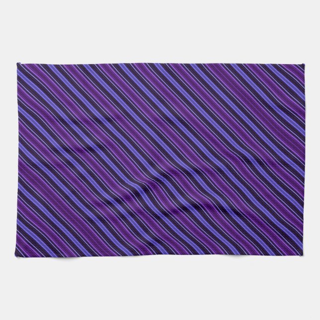 Striped Purples Kitchen Towel (Horizontal)