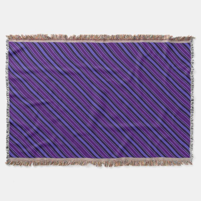 Striped Purples Throw Blanket (Front)