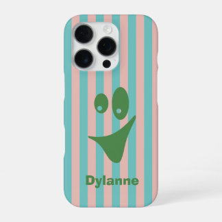 Striped Quirky Funny Face iPhone 16 Pro Case