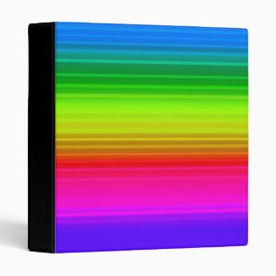 Striped rainbow binder