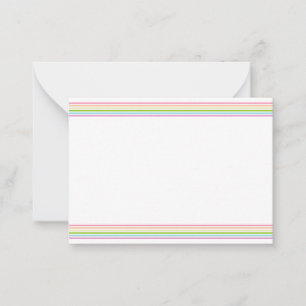 Striped Rainbow Colours Blank Template Elegant