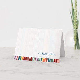 Striped Rainbow   Greeting Card   Customizable
