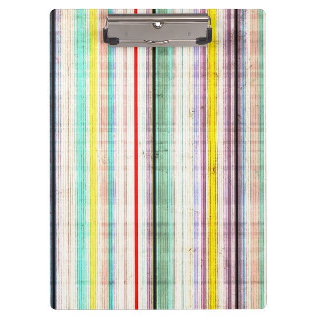 Striped Rainbow lines Clipboard (Front)