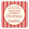 Striped red green cookie swap baking gift stickers