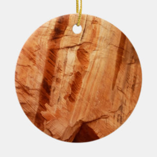 Striped Rock of Double Arch Alcove I Ceramic Ornament