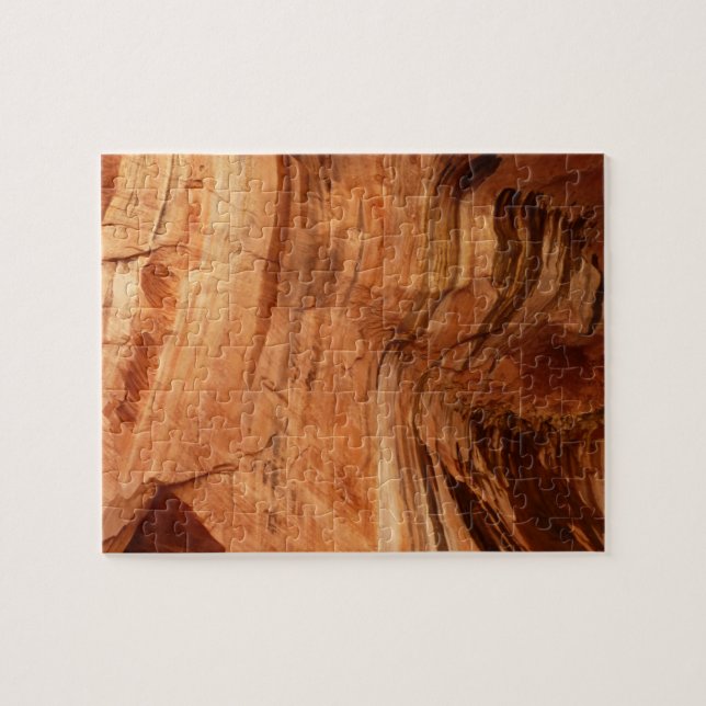 Striped Rock of Double Arch Alcove I from Zion Jigsaw Puzzle (Horizontal)