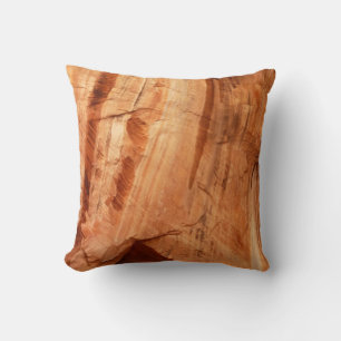 Striped Rock of Double Arch Alcove I from Zion Throw Pillow