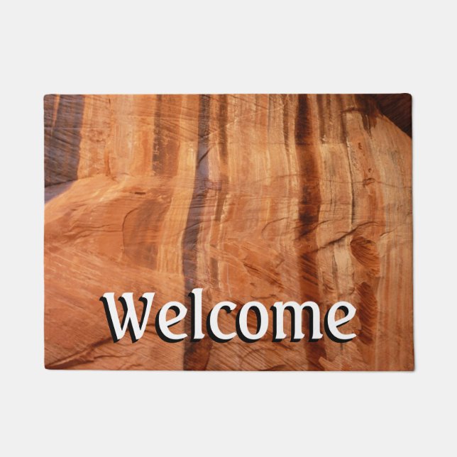 Striped Rock of Double Arch Alcove II at Zion Doormat (Front)