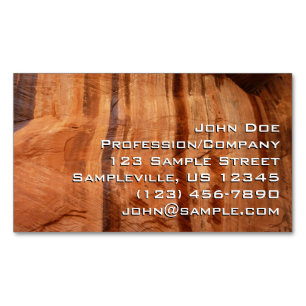 Striped Rock of Double Arch Alcove II at Zion Magnetic Business Card