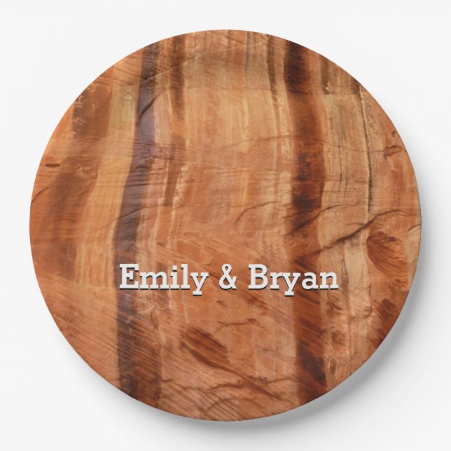 Striped Rock of Double Arch Alcove II at Zion Paper Plate (Front)