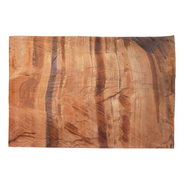 Striped Rock of Double Arch Alcove II at Zion Pillowcase (Back)