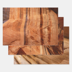 Striped Rock of Double Arch Alcove II at Zion Wrapping Paper Sheet