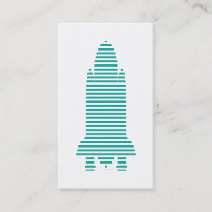 striped rocket business card