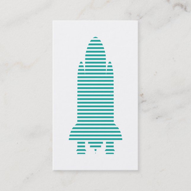 striped rocket business card (Front)