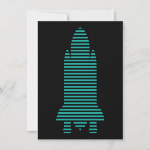 striped rocket invitation