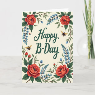 Striped Rose Blossom Card