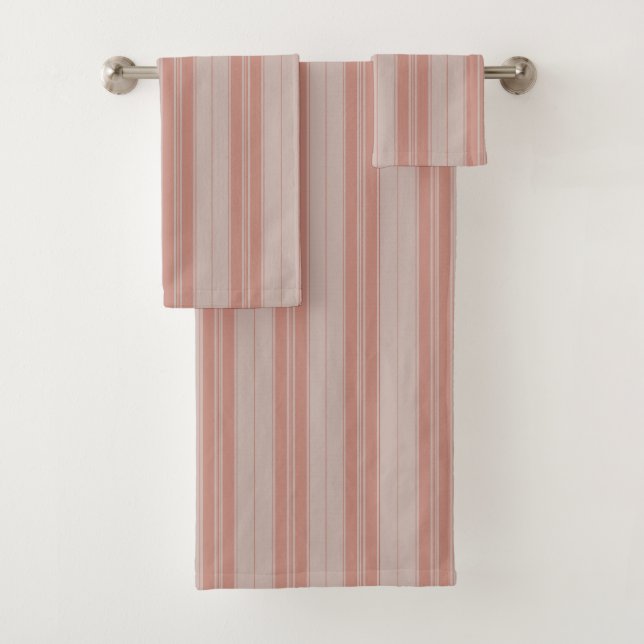 Striped Rose Garden Heritage Bath Towel Set (Insitu)